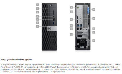 Komputer poleasingowy Dell Optiplex 5060 SFF i5-8500 16GB RAM 512GB SSD Windows 11 Pro Komputer poleasingowy Dell Optiplex 5060 SFF i5-8500 16GB RAM 512GB SSD Windows 11 Pro