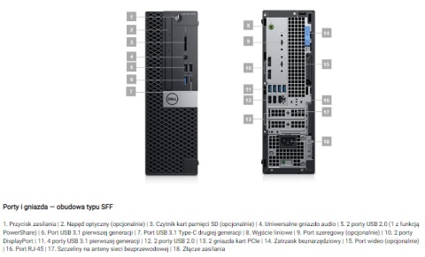 Komputer poleasingowy Dell Optiplex 5060 SFF i5-8500 8GB RAM 256GB SSD Windows 11 Pro Komputer poleasingowy Dell Optiplex 5060 SFF i5-8500 8GB RAM 256GB SSD Windows 11 Pro
