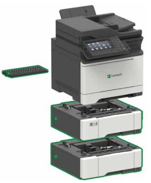 Lexmark CX625 Drukarka wielofunkcyjna Kolor Kopia Skan Duplex Sieć klasa A