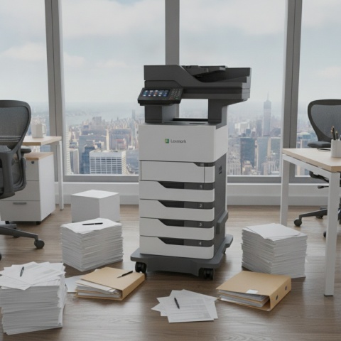 Lexmark MX722 MFP A4 Laser Mono DADF 66 str/min Duplex Sieć Druk Skan Kopia NISKIE PRZEBIEGI