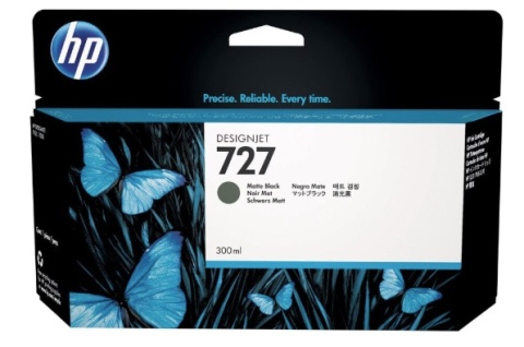 Nowy Tusz do plotera HP 727 C1Q12a Matte Black 300ml T920 T1500 T2500 T2530